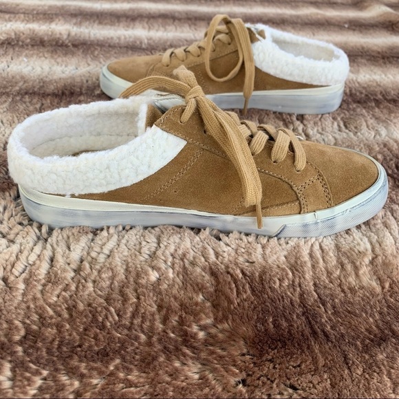 Marc Fisher Miranda Slip On Suede Sherpa Sneaker - Picture 3 of 9